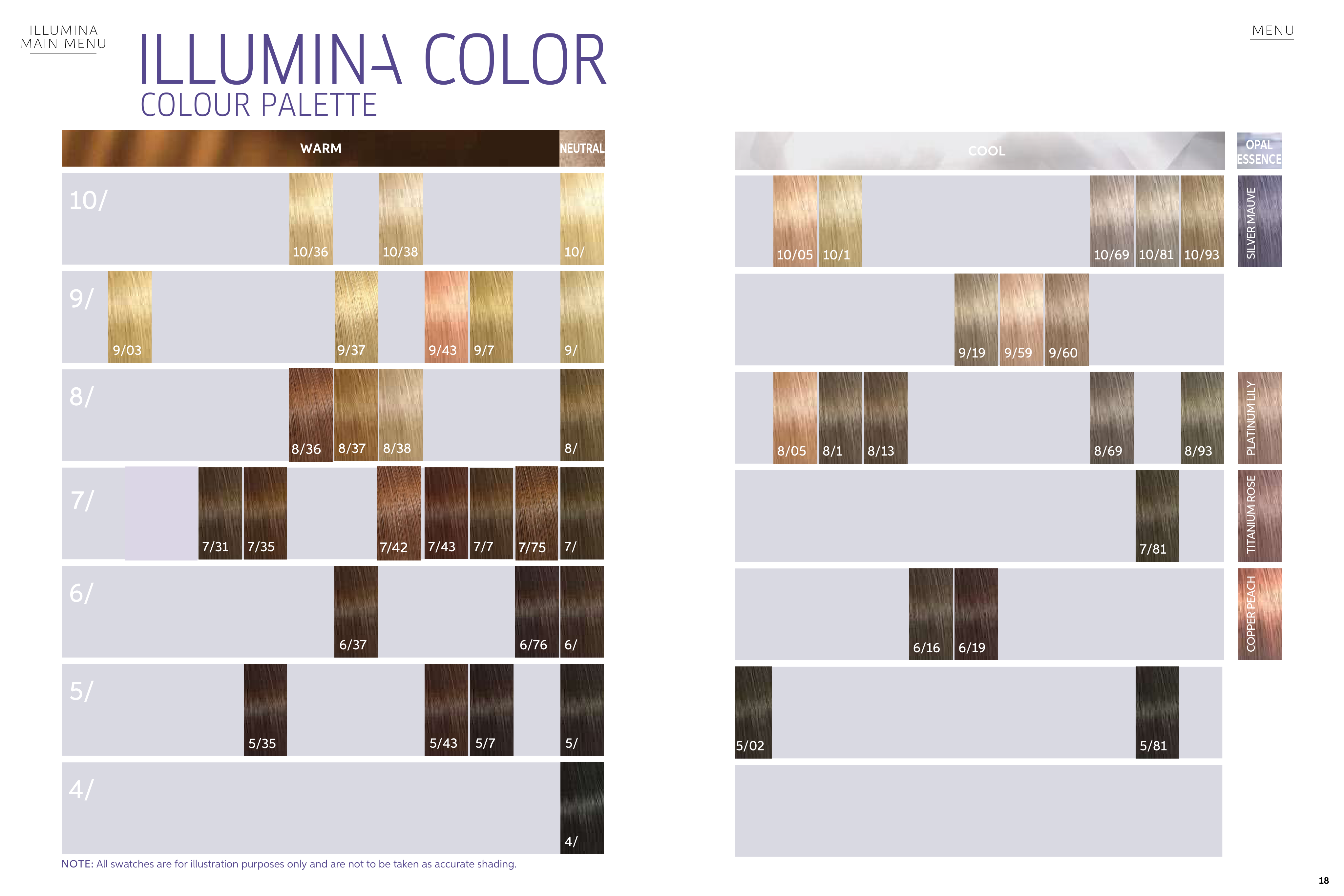 Палитра оттенков Illumina Color